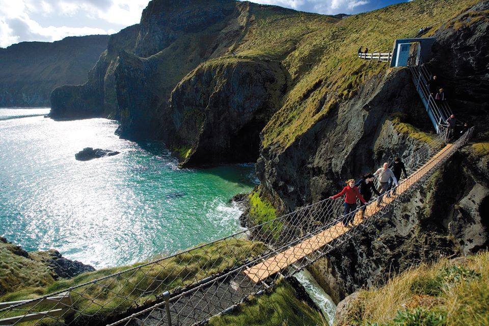 Carric-a-Rede rope bridge is great activity, another of the top best things to do in Northern Ireland.