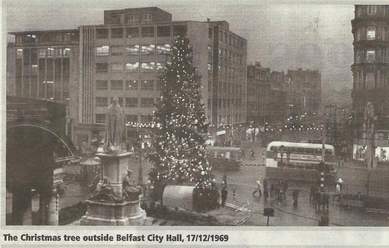 This is one of the best old photographs of Belfast showing Christmas cheer.