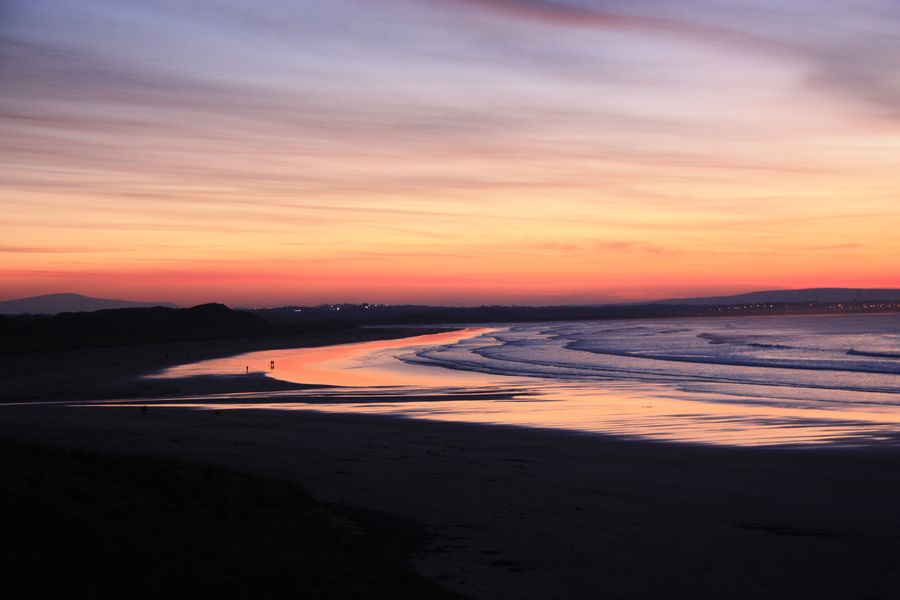 One of the top of all Ireland coastal towns is Enniscrone in Co. Sligo.