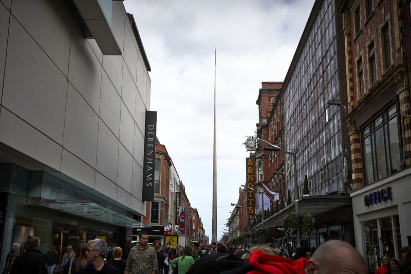 The Spire of Dublin as seen from Henry Street