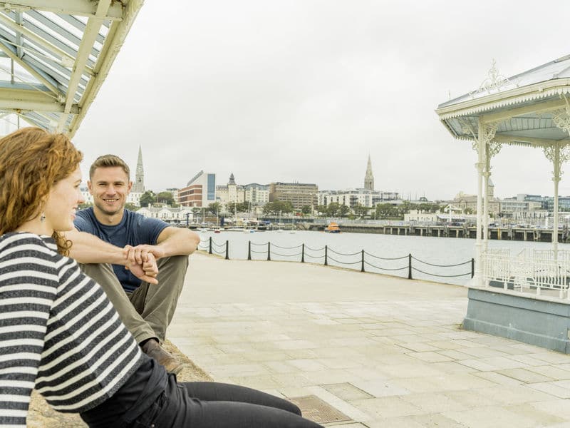 Dun Laoghaire Pier is a scenic spot to watch the world go by