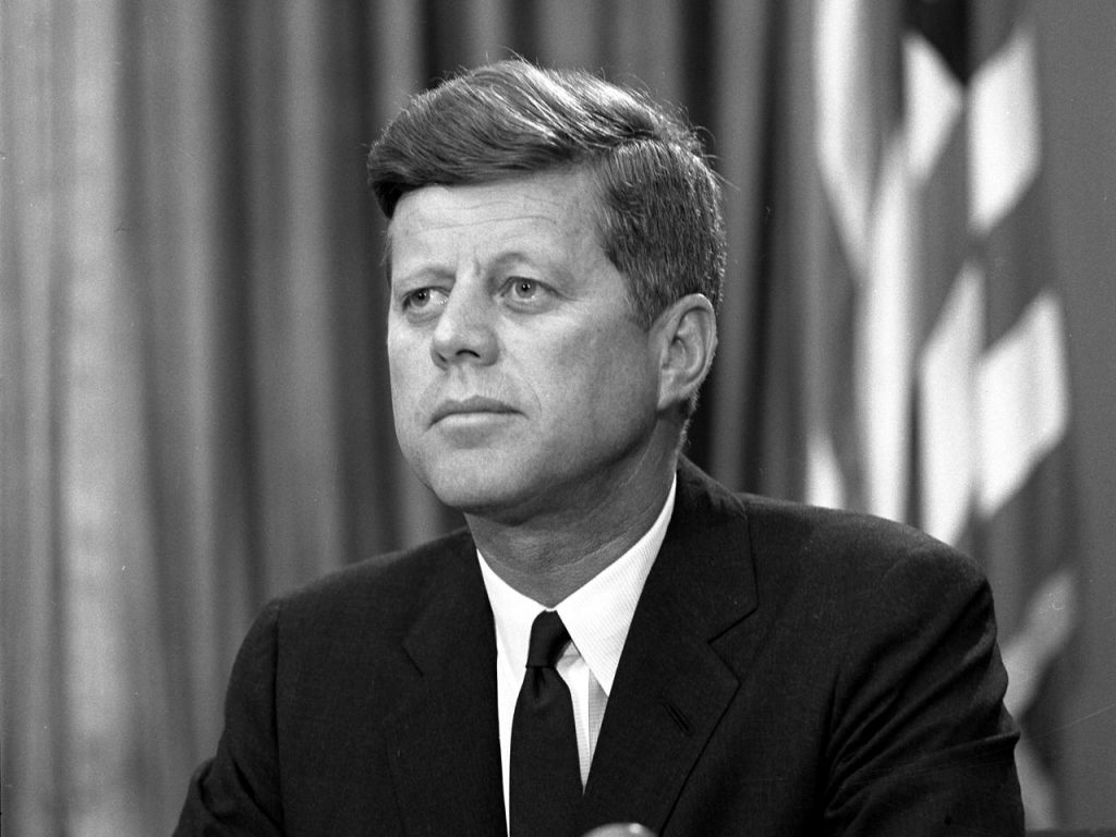 U. S. President John F. Kennedy.  Kennedy is one of the most popular Irish last names. 