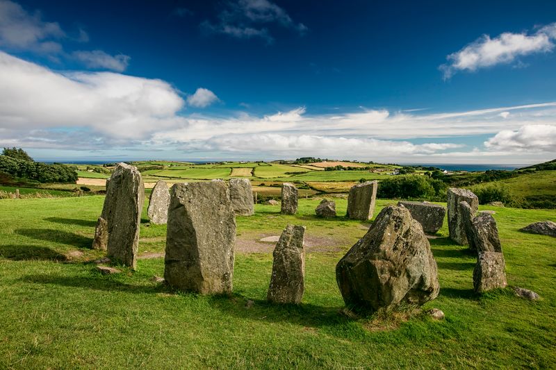 The Drombeg Stone Circle is located in County Cork