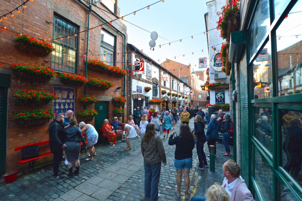 Grabbing drinks in the Cathedral Quarter is a great way to spend an evening.