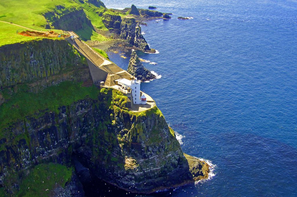 Exciting reasons to visit Rathlin Island include the so-called upside-down lighthouse