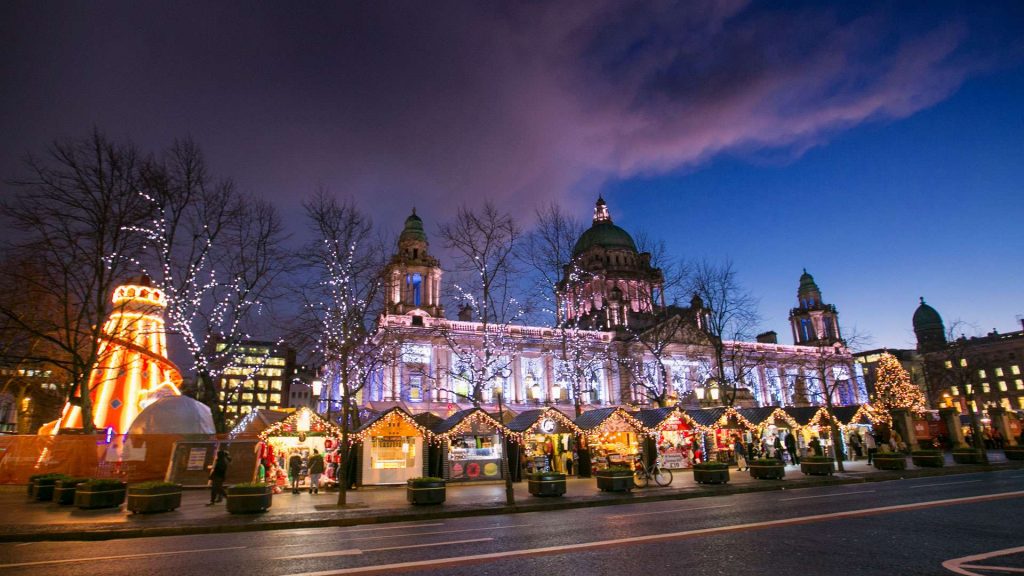The Christmas lights is one of the best things to do at Christmas in Belfast.
