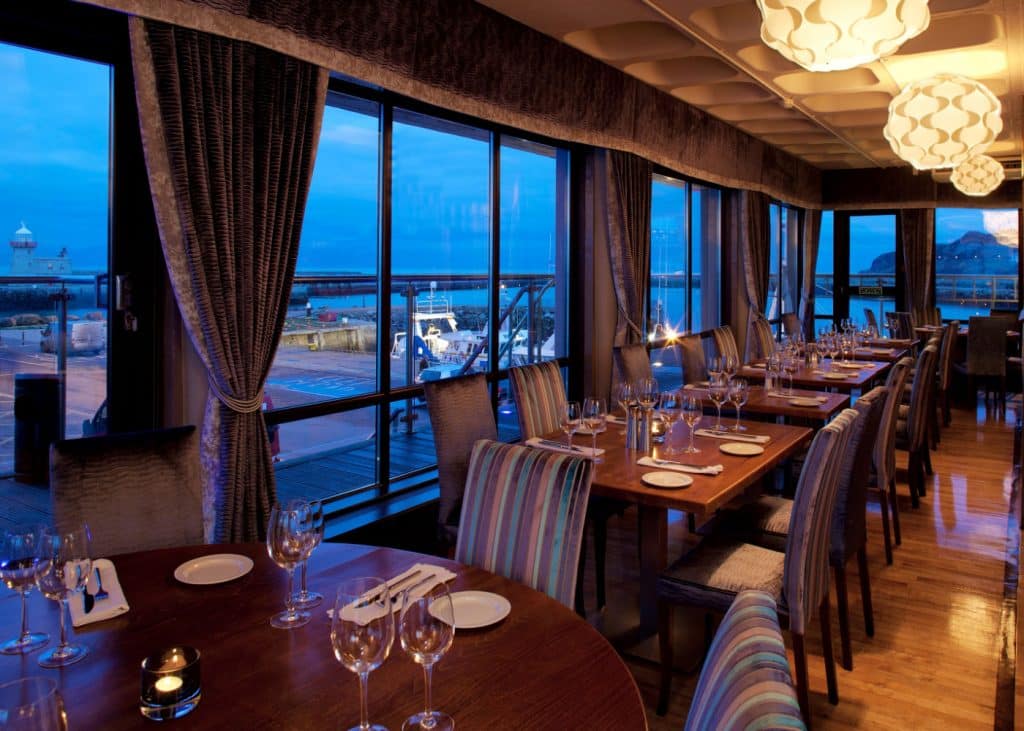 Aqua in Dublin is well worth the view and seafood.