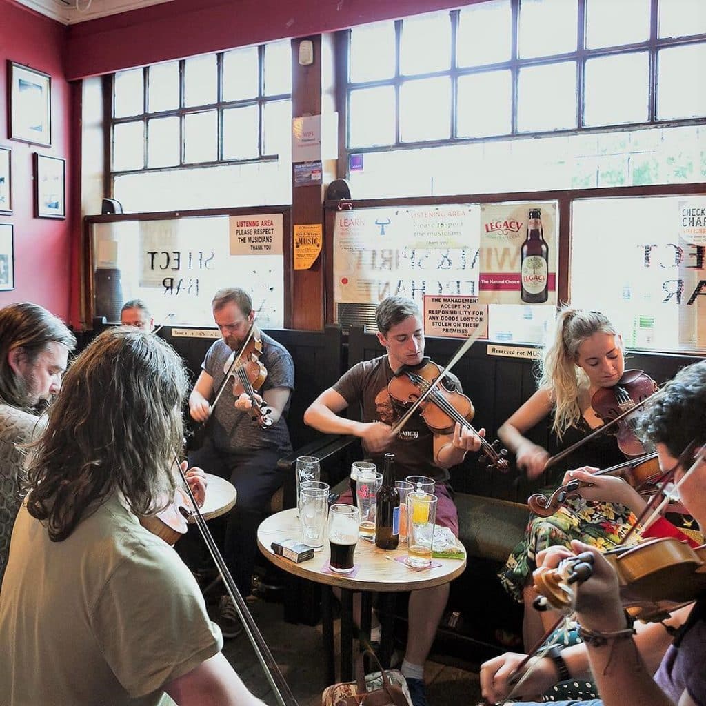 If you’re looking for proper Irish tunes, check out the Cobblestone in Dublin.