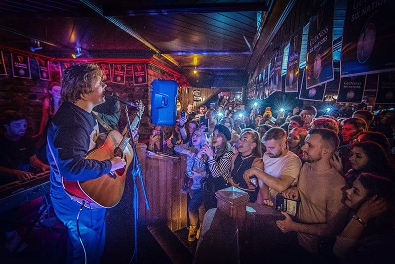 Locals love the live music at the Bleeding Horse in Ireland's capital city