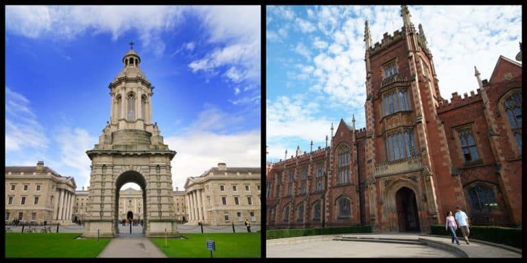 The top 5 universities in Ireland based on global ranking
