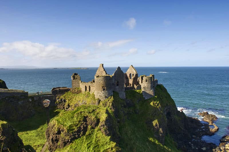 Dunluce Castle is one of the most scenic ruins in Northern Ireland.