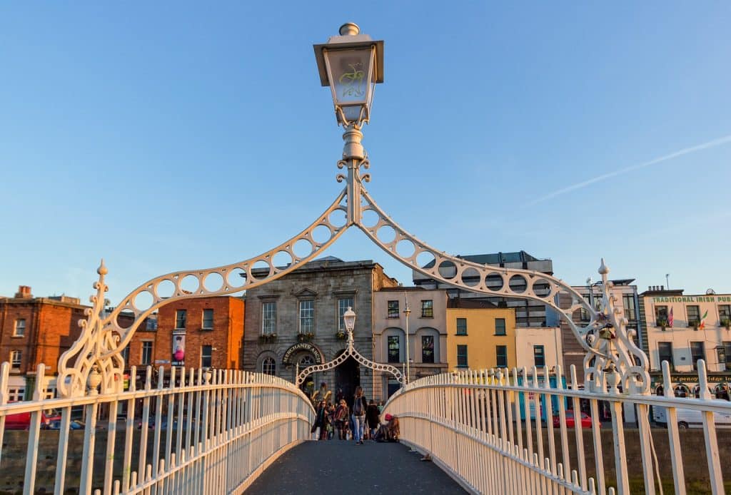The Ha'penny Bridge is a classic landmark in Dublin