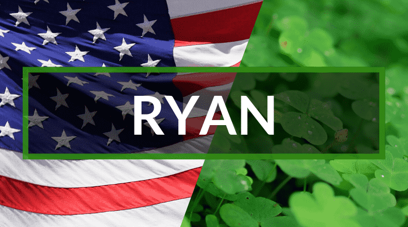 Ryan may sound like a first name but it's one of our picks for Irish surnames you'll hear in America.