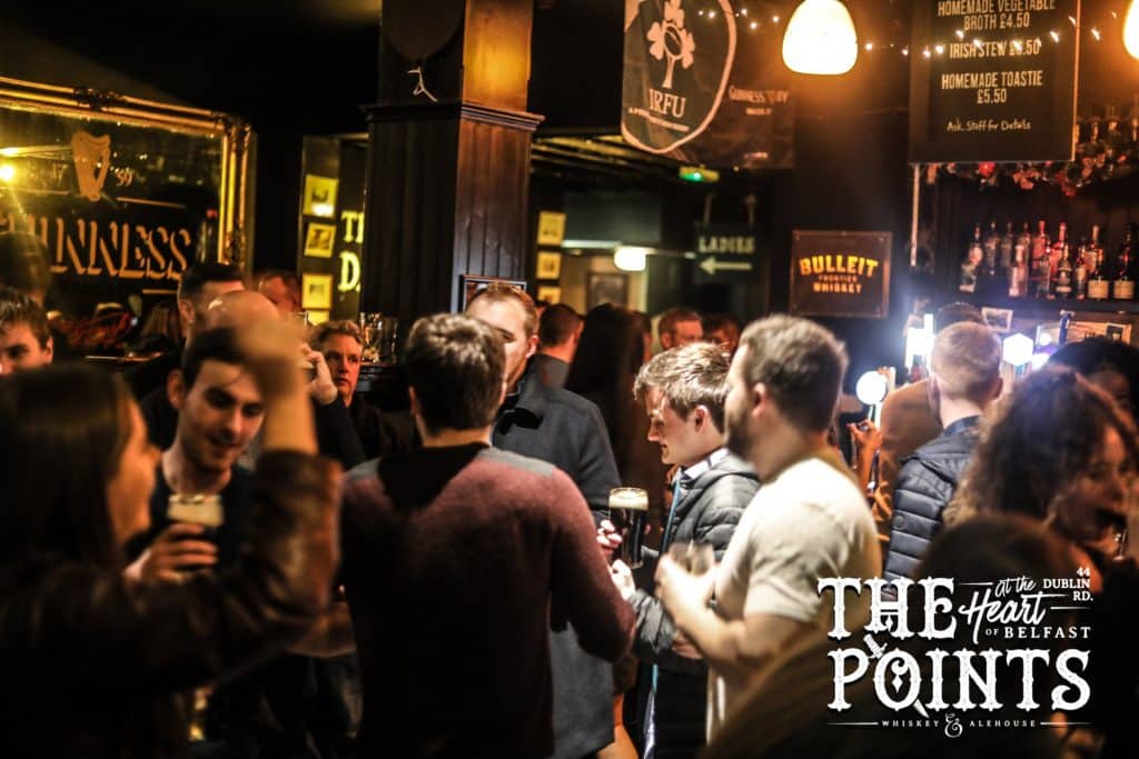 another of our top old and authentic bars in Belfast is The Points, a hotbed for traditional music. 