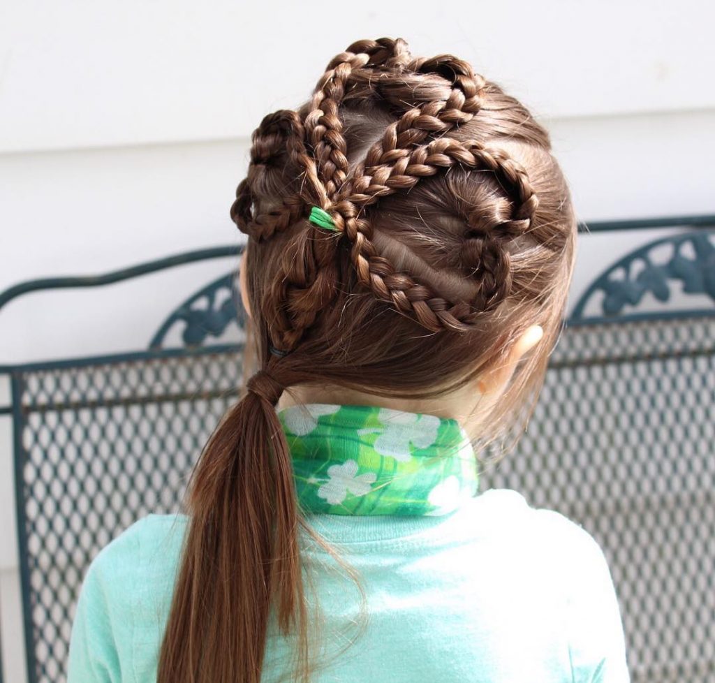 Shamrocks and clips are another of the top hairdos to show your Irish pride this Paddy's Day.