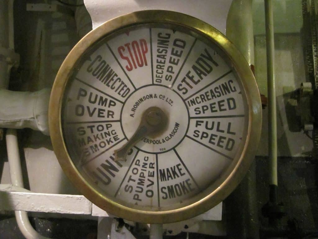 The speed was one of  the problems with the Titanic and it's sinking.