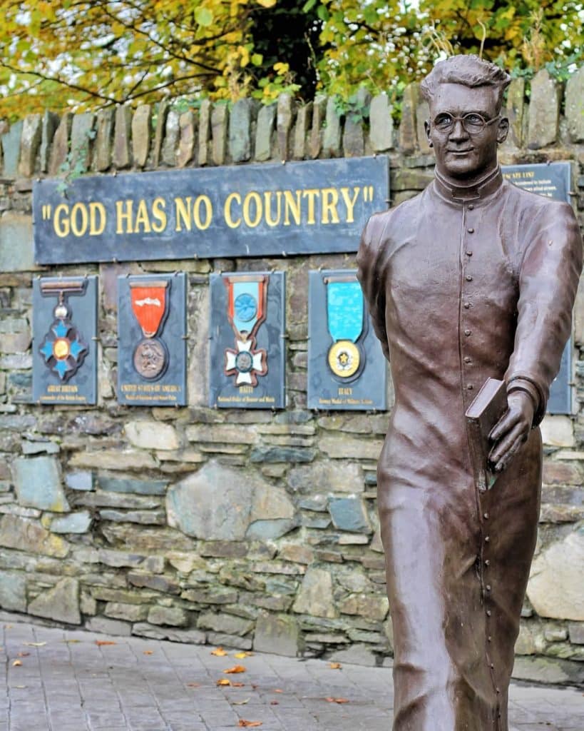 A statue dedicated to Monsignor Hugh O’Flaherty can be found in his home county.