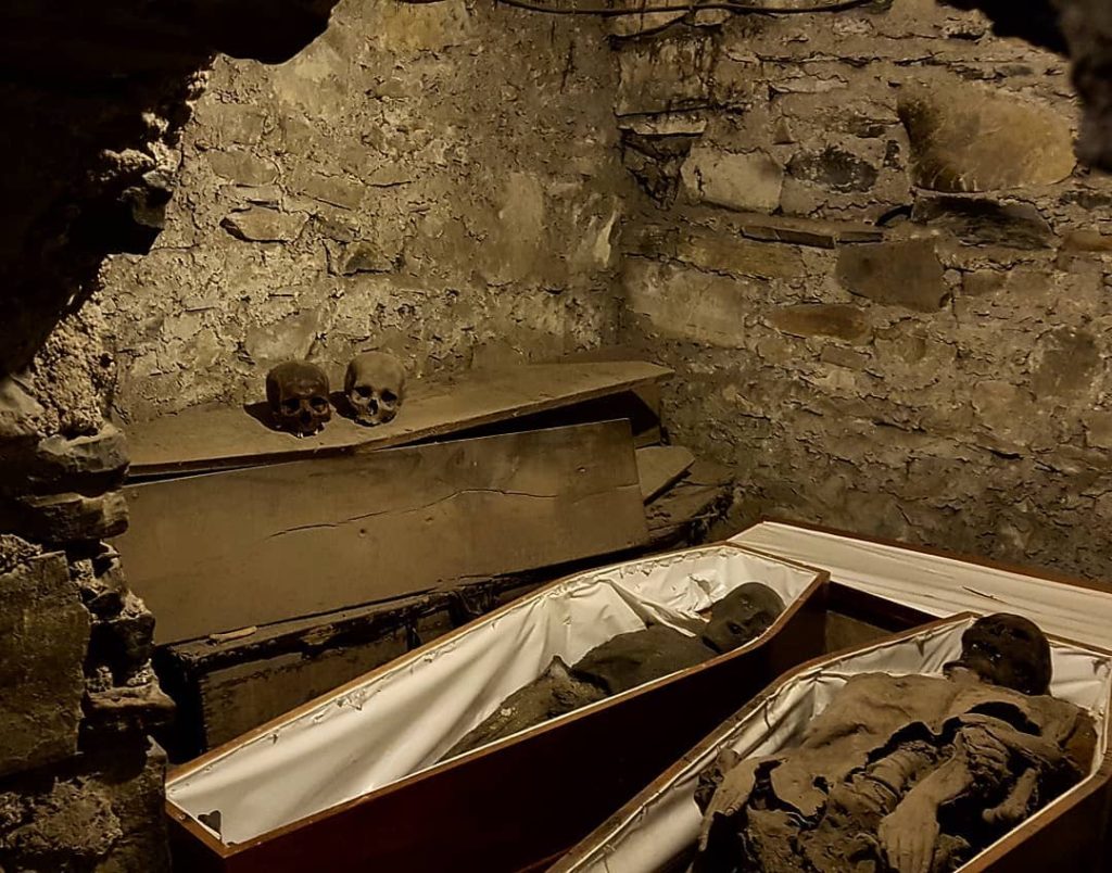 Next on our list of the weirdest tourist attractions in Ireland is St. Michan's Mummies.
