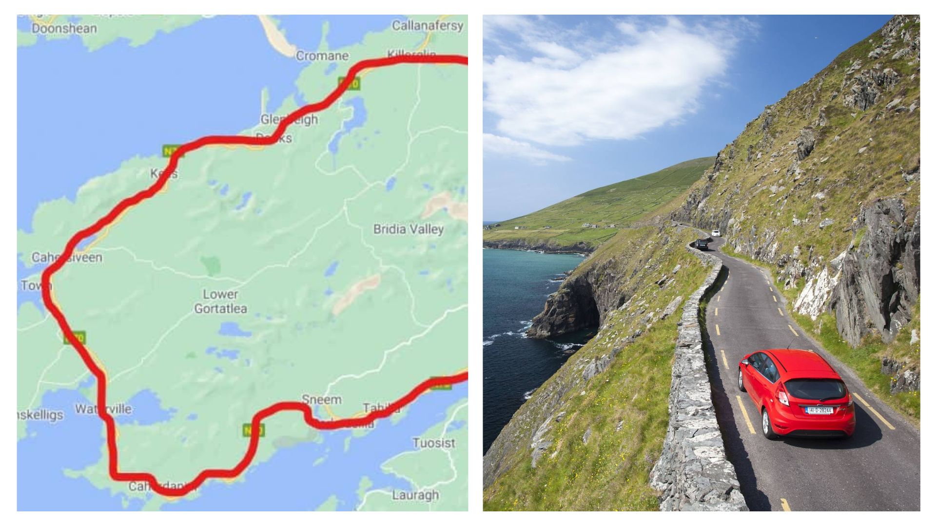 Ireland Map Ring Of Kerry - Allina Madeline