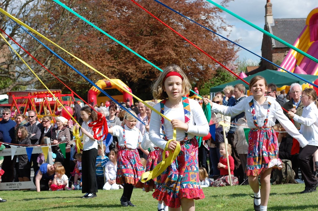 Dancing was an important part of May Day in Ireland.