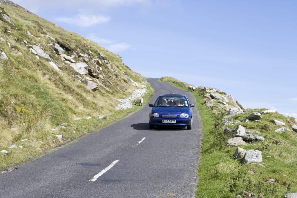 Driving through Achill Island.
