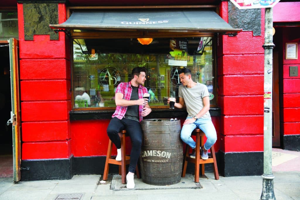 Head for a drink at Temple Bar when it rains.