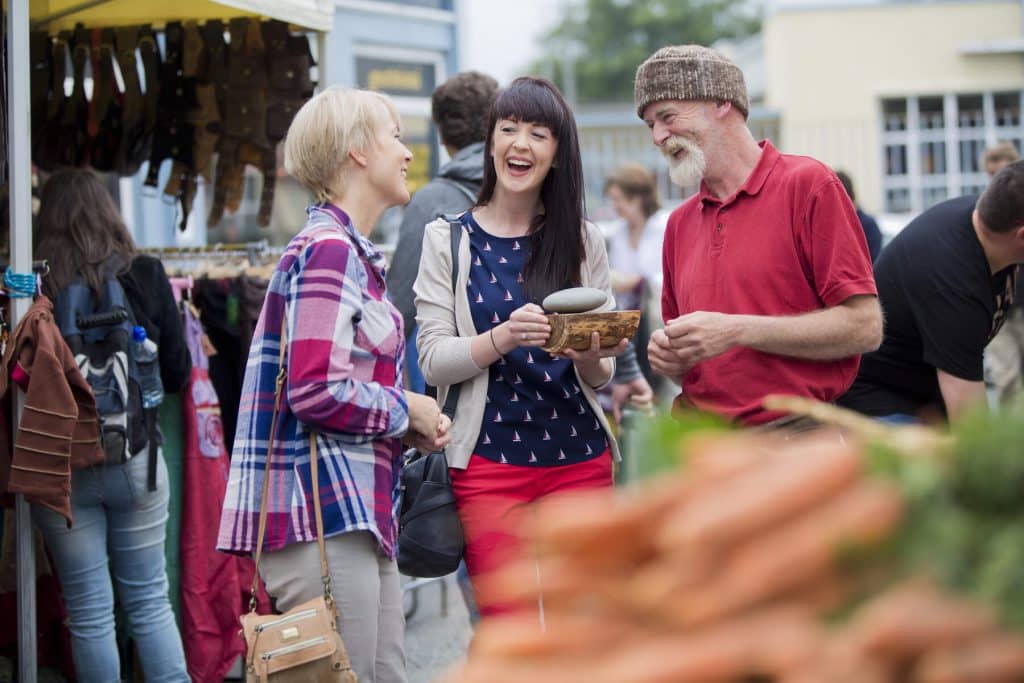 Friends at Galway Market.