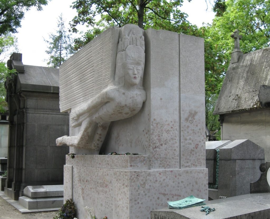 Fans used to leave kisses on his burial tomb.