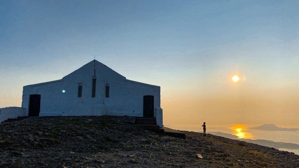 Croagh Patrick is one of the best places to see the sunset in Ireland.