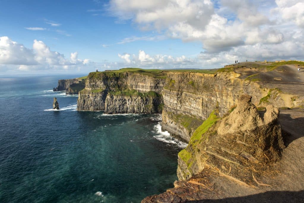 Continue along the Wild Atlantic Way in the afternoon and stop off at the Cliffs of Moher.