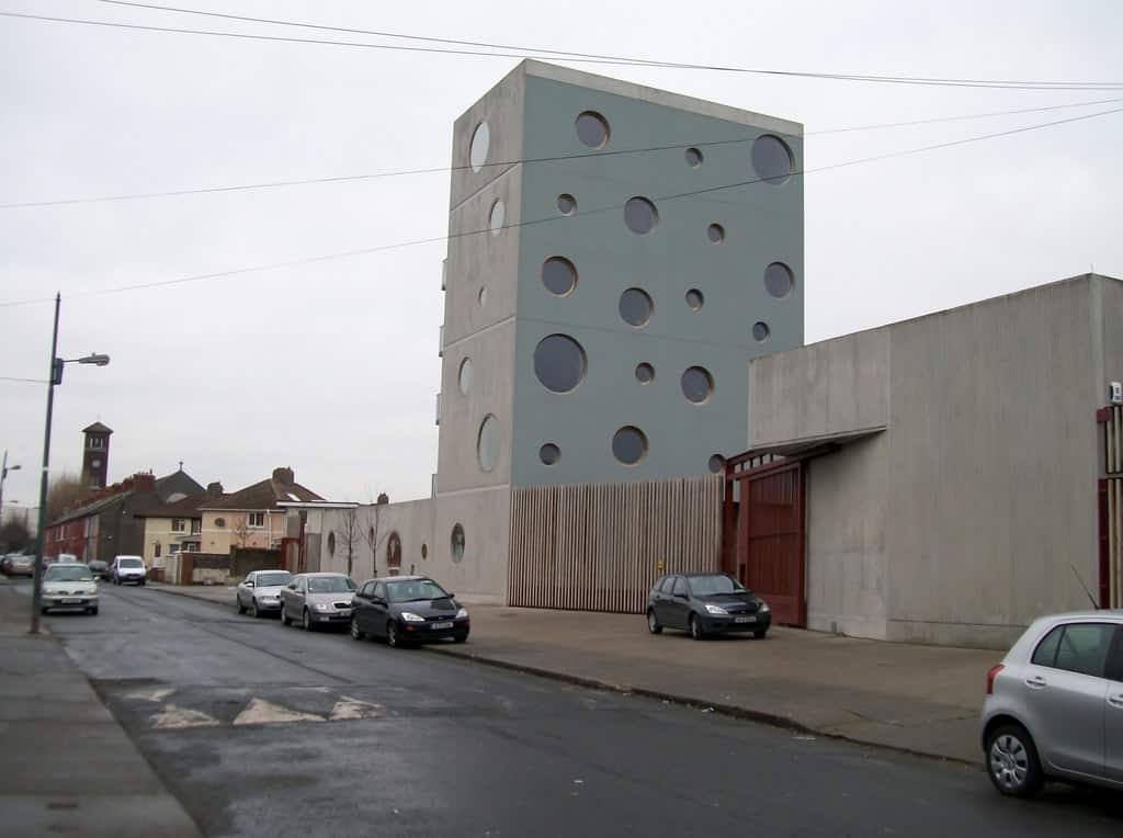 The Sean O'Casey Community Centre is a standout structure.