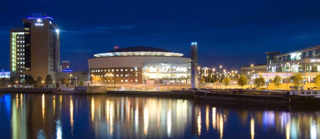 Seeing the River Lagan at night is one of the best things to do in Belfast.