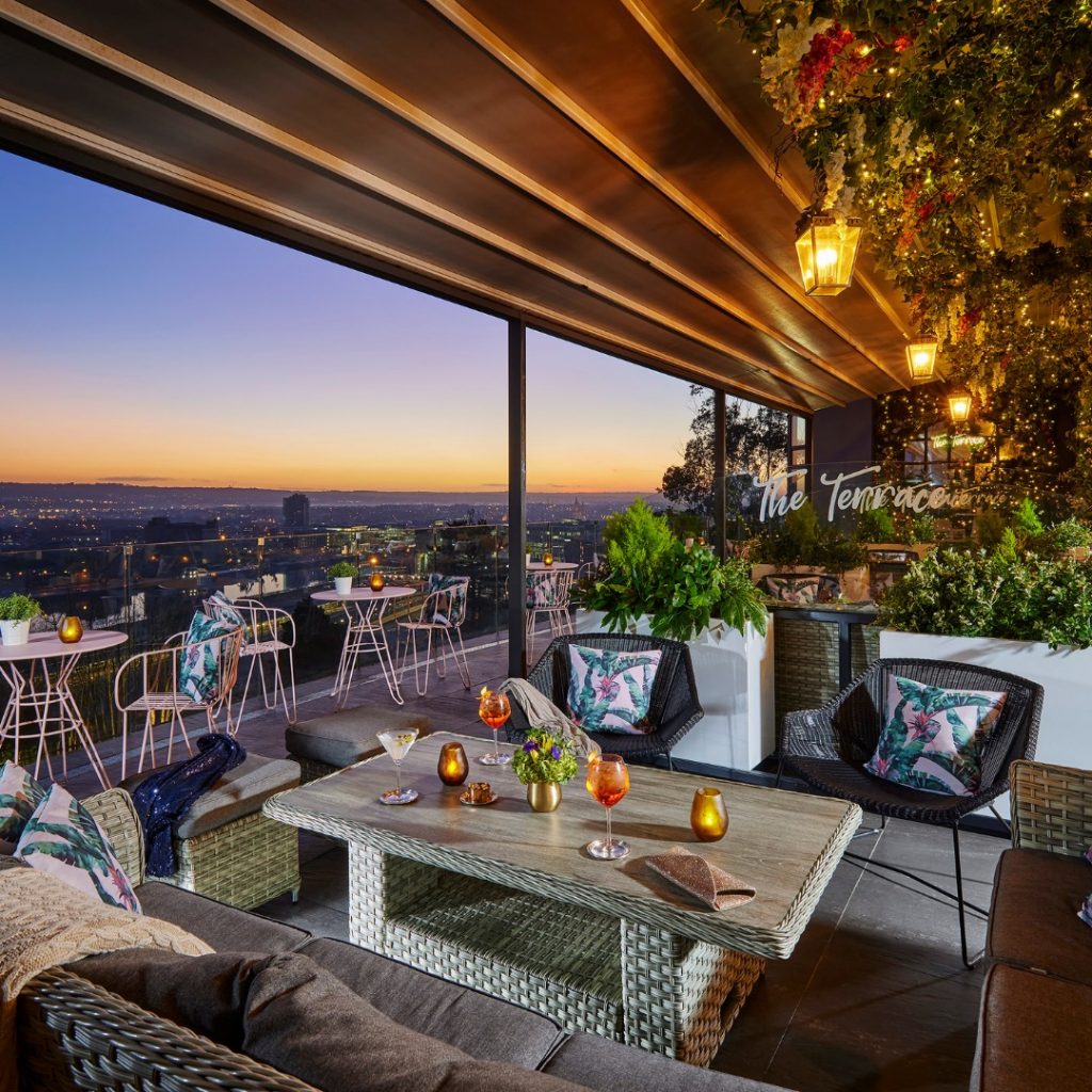 Wind down at The Terrace as the sun sets over Cork City.