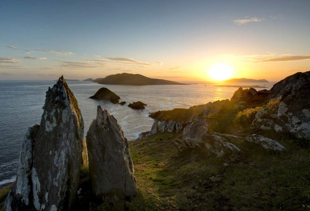 Enjoy an beautiful sunset from the Dingle Peninsula.
