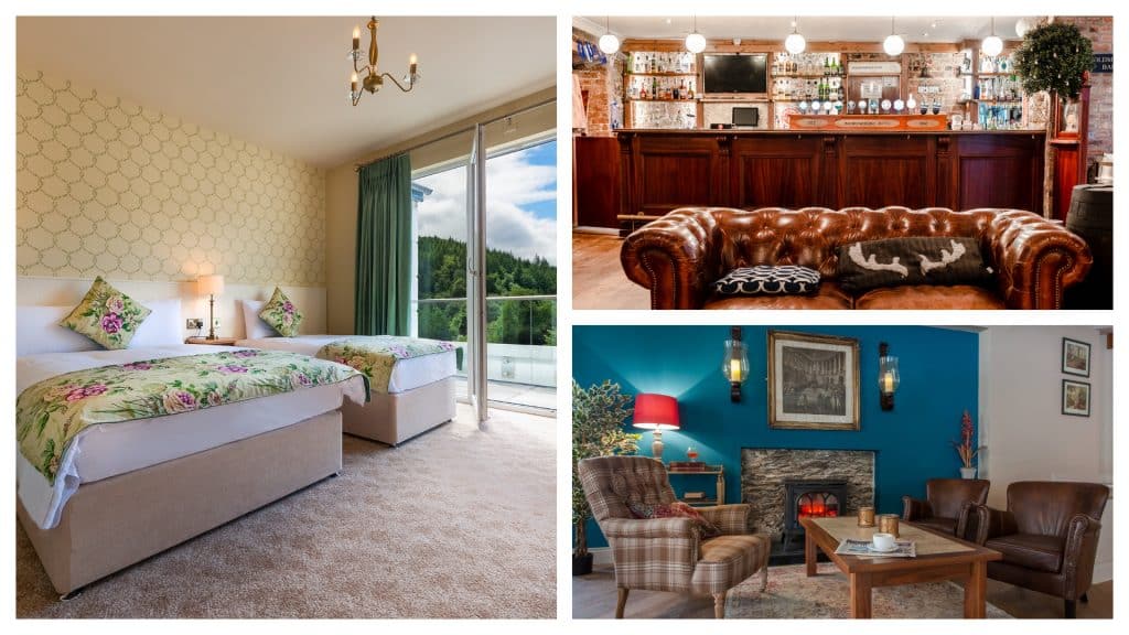 Book a night at the fantastic Woodenbridge Hotel and Lodge.