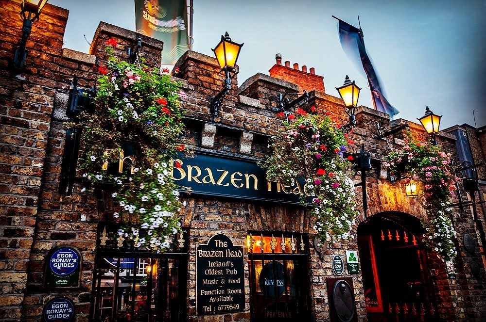 The Brazen Head is one of the most famous pubs and bars in all of Ireland. 
