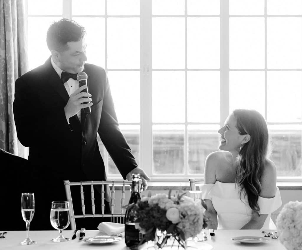 Take a dig at the groom's knees in your speech. This is one of the jokes and lines to use in an Irish wedding speech.