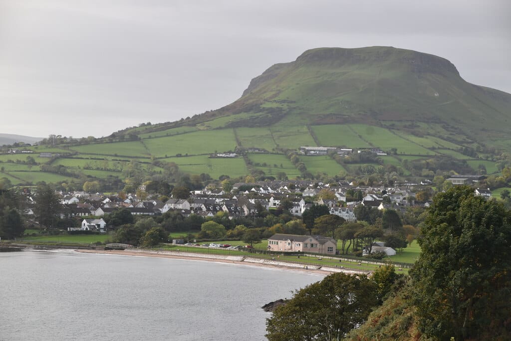 The Cushendall Caravan Park offers views of Scotland.