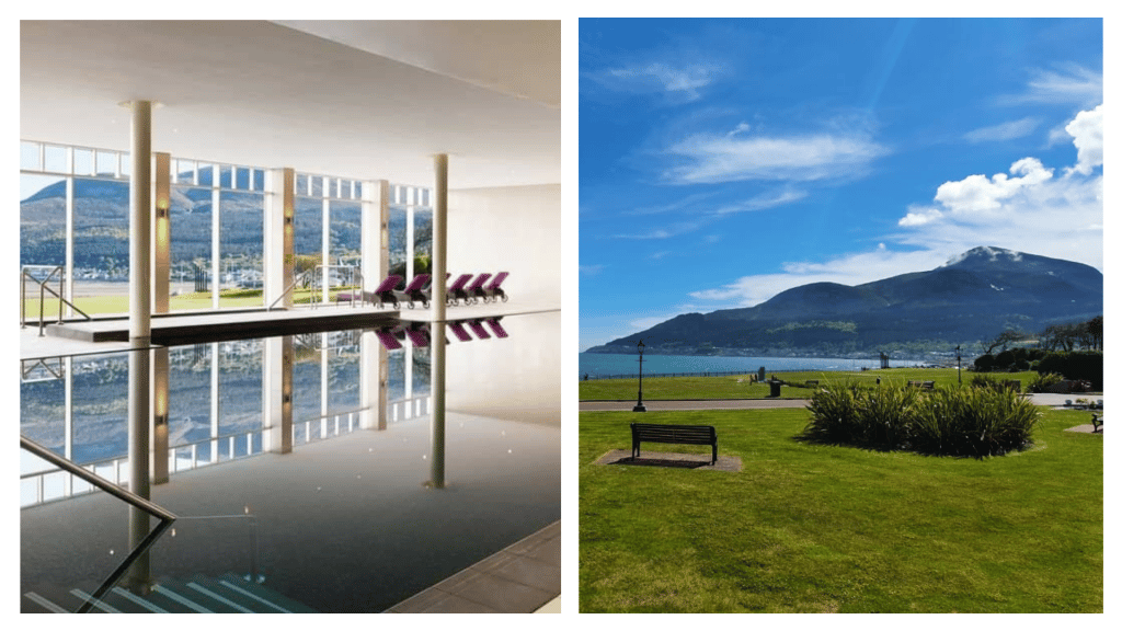 The Slieve Donard is home to one of the most beautiful hotel hot tubs with a view in Northern Ireland.