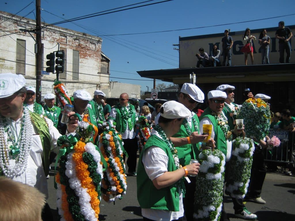 New Orleans has one of the biggest St. Patrick's Day parades in the USA.