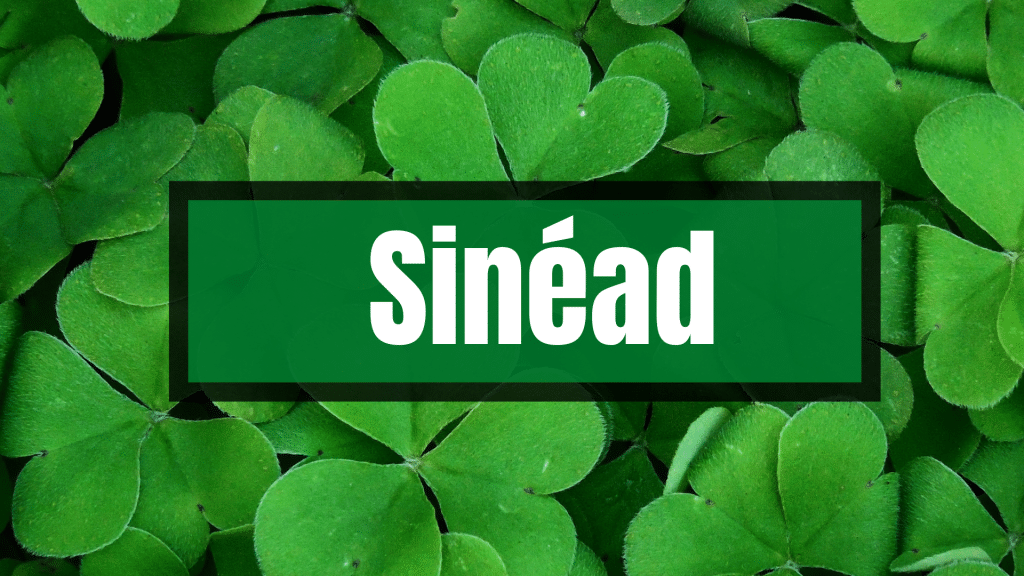 Sinéad is one of the most beautiful Irish names beginning with 'S'.