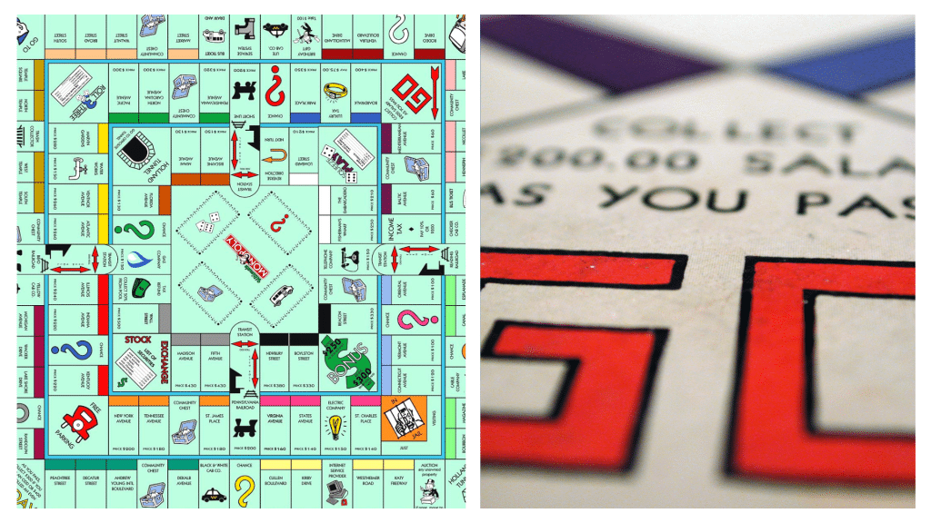 Irish Monopoly boards through the years (1922-now).