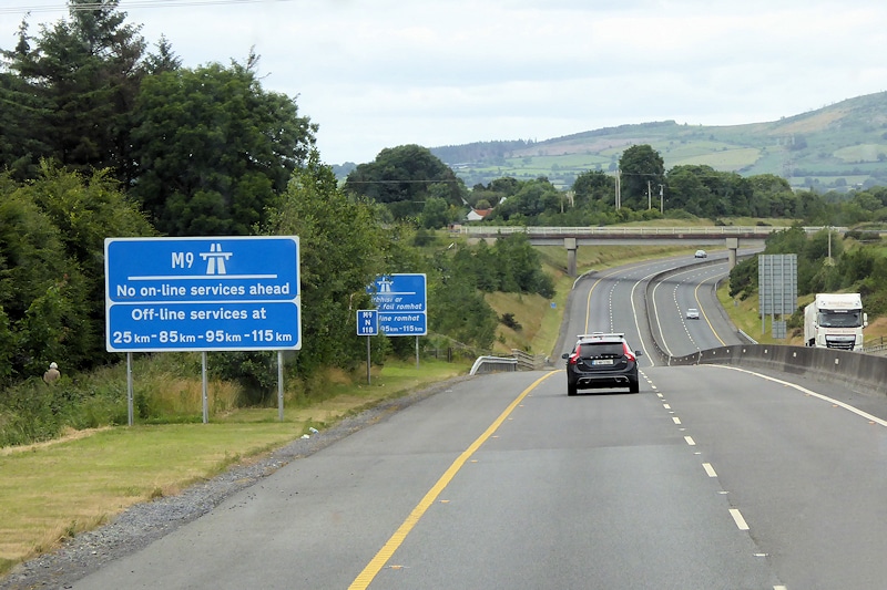 There is a lack of motorways to other parts of Ireland.