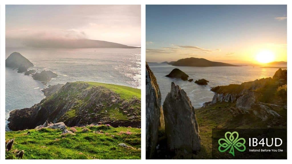 Hidden gem sunset spot offers breathtaking views of the Atlantic coastline.