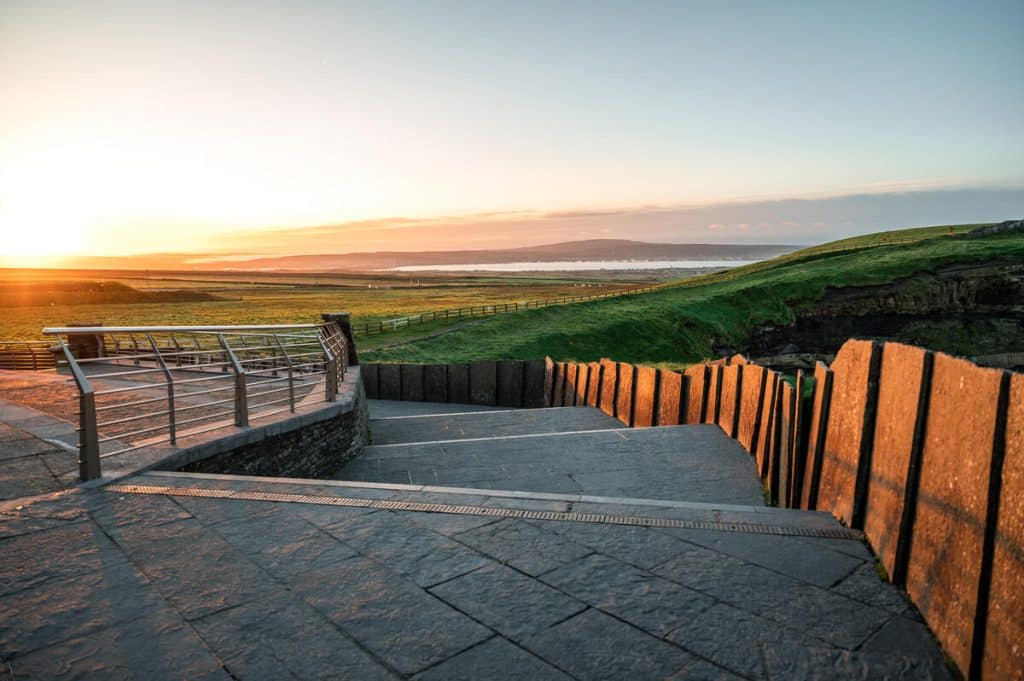 Stairs at the Cliffs of Moher.