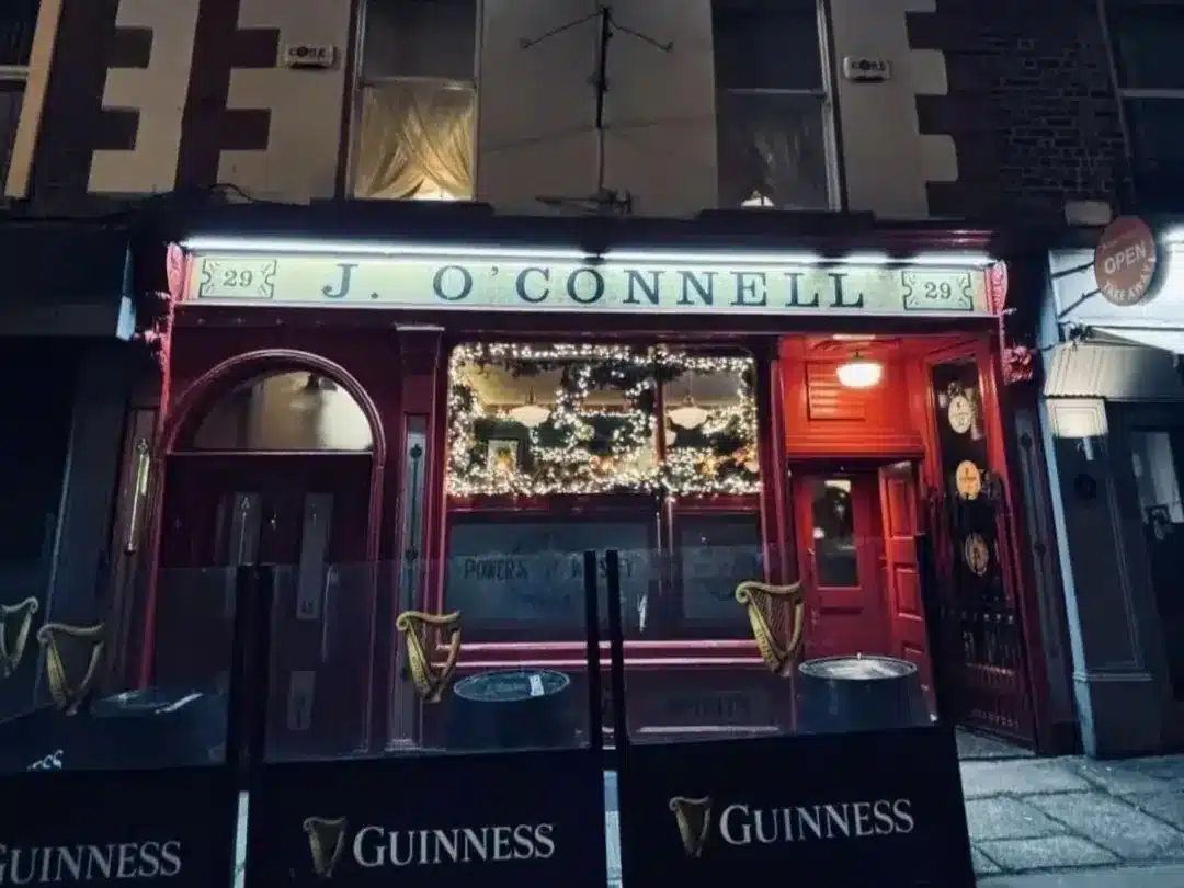 The facade of J. O’Connell in Dublin.