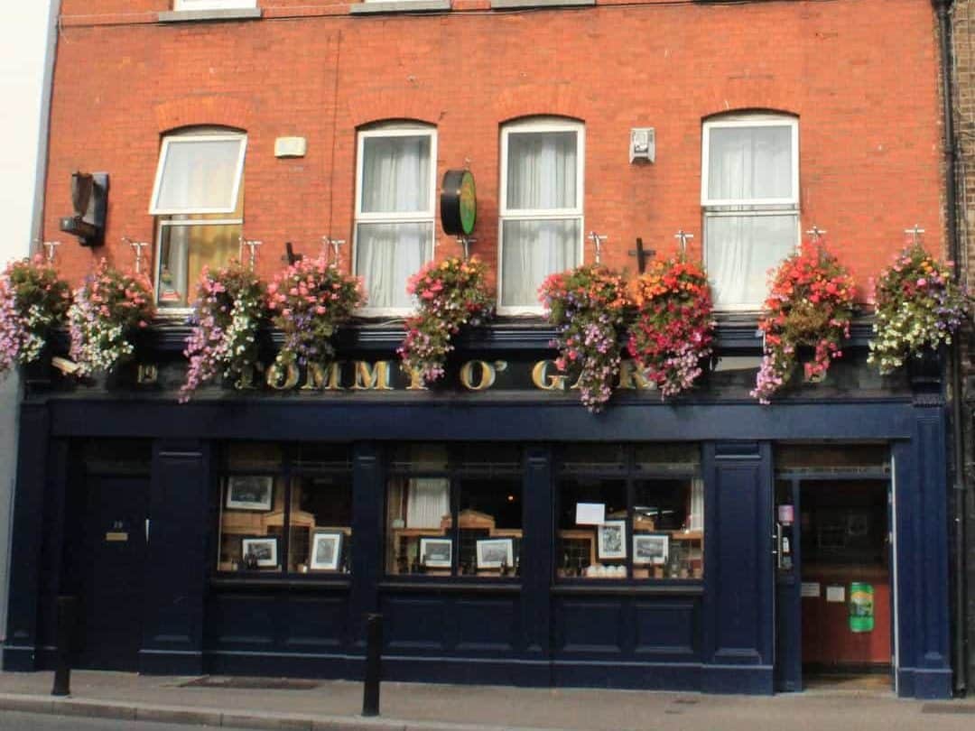 Front of Tommy O’Gara’s pub.