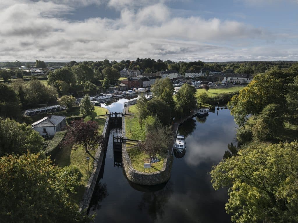 An aerial view of Royal Canal in Longford.