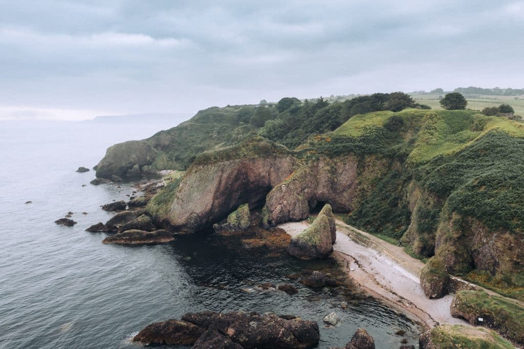 Picture of Cushendun caves in County Antrim.