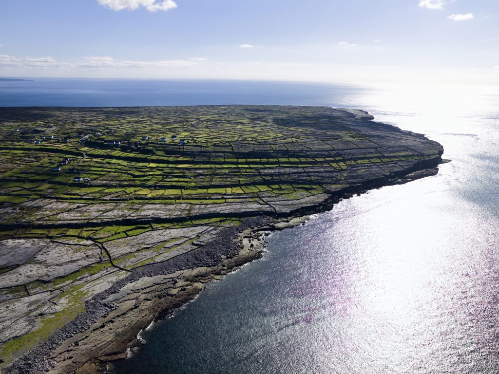 Aerial view of Inis Meáin, Aaran Island.